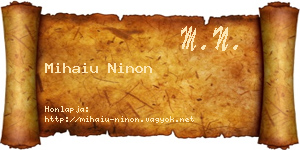 Mihaiu Ninon névjegykártya